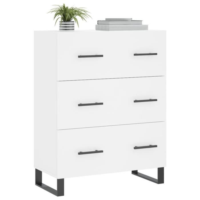 VidaXL White Buffet 69.5x34x90 Cm Engineered Wood 827876