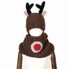 Hat Winter Children's Hat Scarf Two-piece Set Antlers Bear Boys and Girls Wool Neck Hat