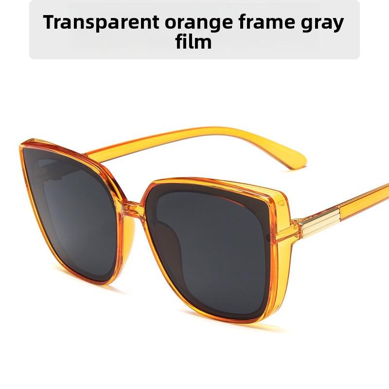 European Style Large Square Sunglasses With Uv Protection For Summer Outings And Street Fashion
