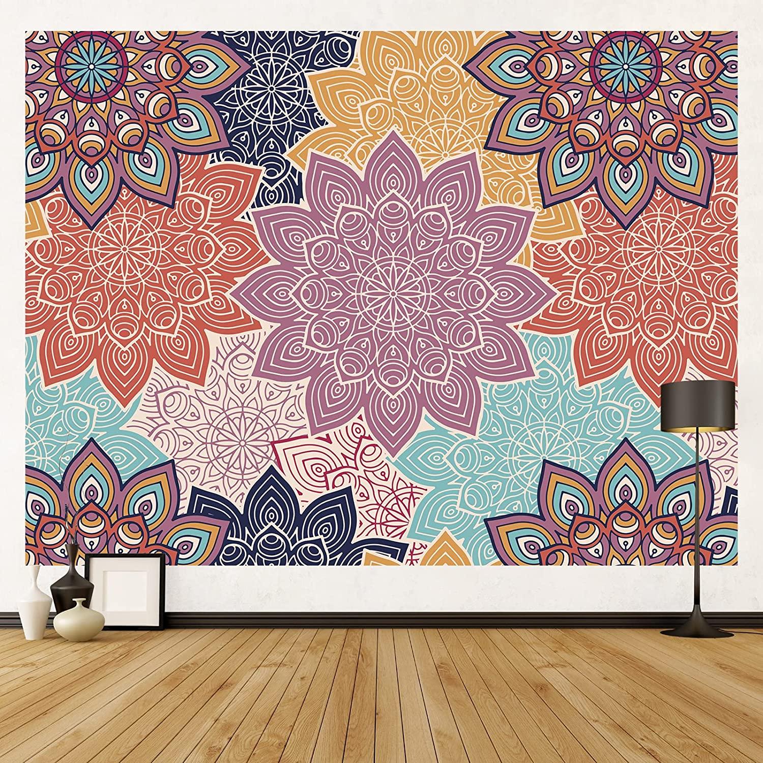 

Mandala Colorful Floral Aesthetic Tapestry Bohemian Wall Decor Tapestry Vintage Wall Tapestry Living Room Room Home Decor