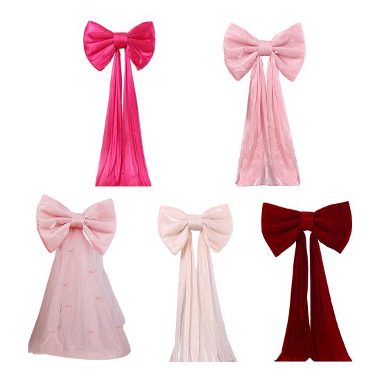 Lazo Extra Grande Lazos Grandes de Terciopelo Navideños Adorno para la Punta del Árbol Lazo Festivo Decoración Interior Exterior Reutilizable Decoración para Fiestas