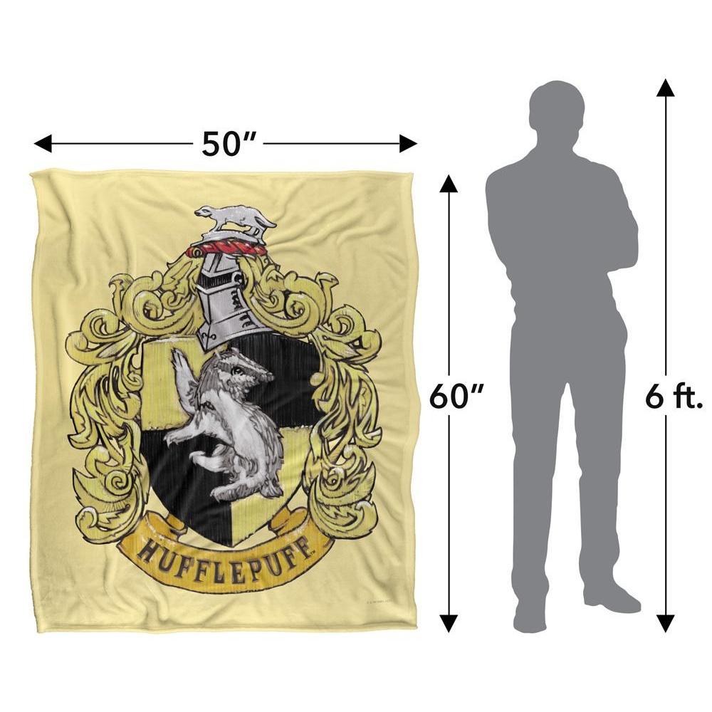 Harry Potter Hufflepuff Stitched Crest Blanket