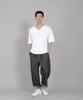 Seinteukeulu Plain V-Neck 16S Cotton Knee-Length Short Sleeve T-Shirt V-8A01 White