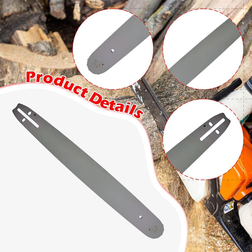Chain Saw Guide Bar Replacement Metal Silver Professional High Accuracy Wear Resistant Repair Parts