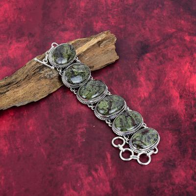 Dragon Blood Jasper Bracelet, Natural Gemstone 925 Solid Sterling Silver Bracelet, Handmade Jewelry, Anniversary And Birthday Gift For Her