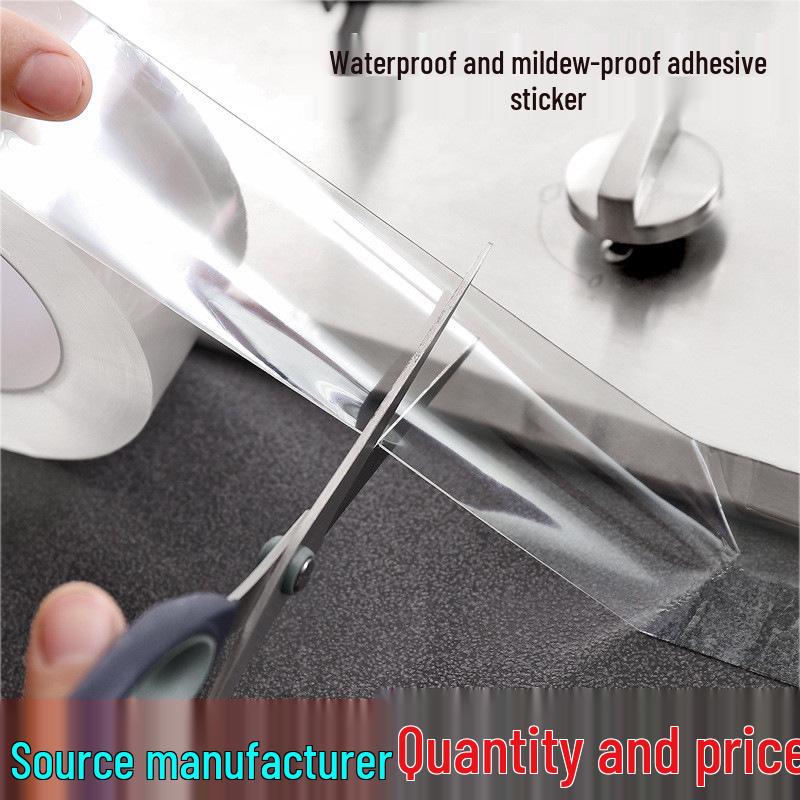 

Transparent Waterproof Anti-Mold Tape for Kitchen and Bathroom - Self-Adhesive Moisture-Proof Sealant for Toilets, Walls, and Corners. 2cm*3m