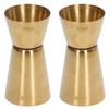 Double Head Cocktail Jigger Stainless Steel Gold Wine Jigger Bar Measuring Cup for Restaurant
