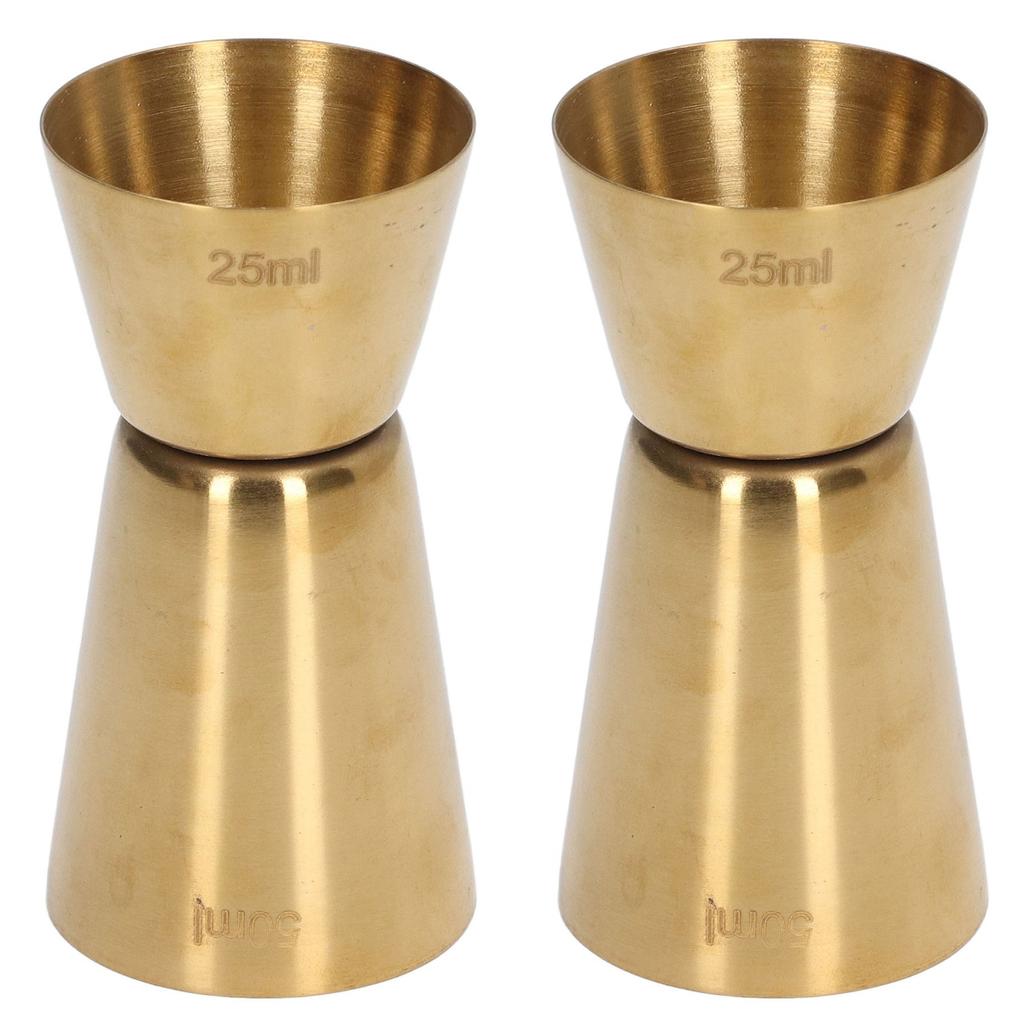 Double Head Cocktail Jigger Stainless Steel Gold Wine Jigger Bar Measuring Cup for Restaurant