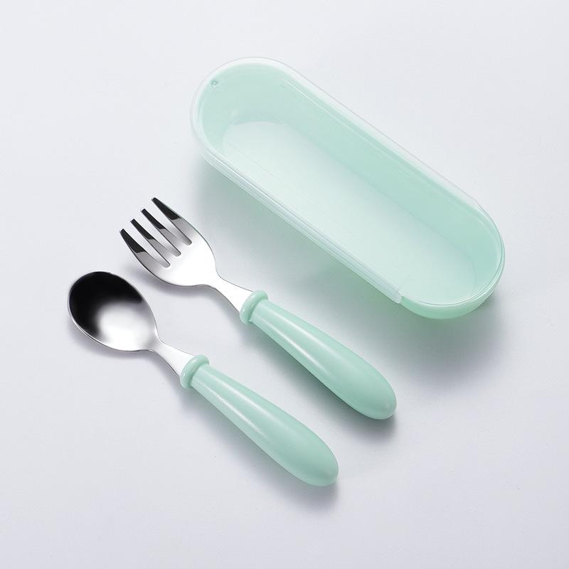 

304 Stainless Steel Baby Feeding Yuanbao Spoon - Deepened Design for Portable Use, Ideal for Children s Complementary Food зелёный
