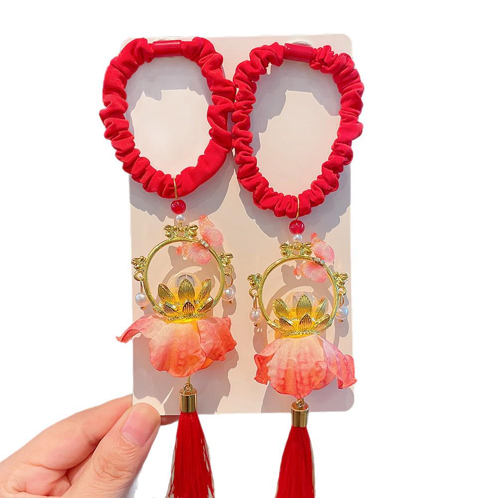 Nezha Panda Christmas Hair Ties & Headbands for Girls - No Damage Cartoon Hair Accessories