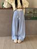 Damen Koreanische Karohose mit hohem Bund - Frühling/Sommer 2025, Vielseitiger Weitbein-Stil
