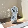 62KD Silver Discos Mirrored Female Body Statue Ornament for Wedding Party Decoration