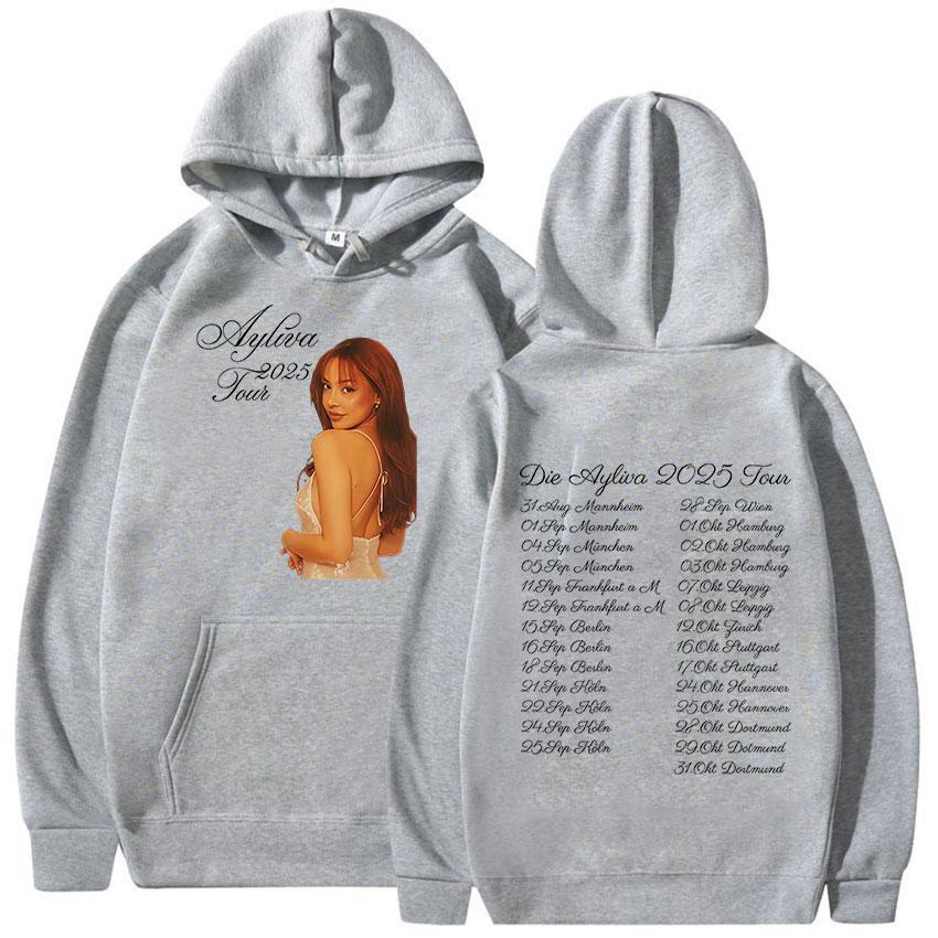 Die Ayliva Tour 2025 Print Hoodie Men Women Casual Fleece Fashion Clothing Sweatshirt Retro Long Sleeve Pullover Hoody Fans Gift