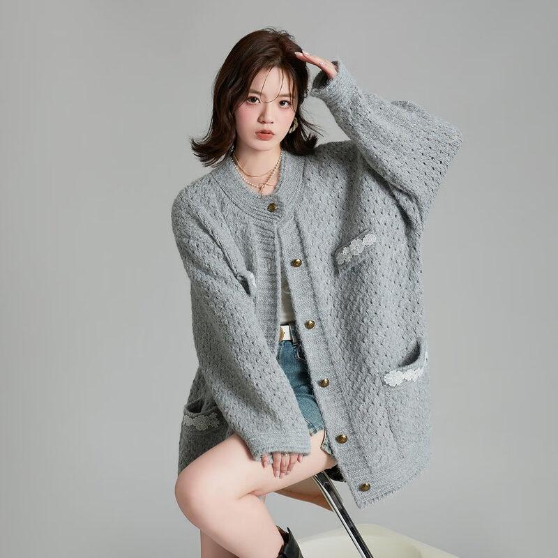 

IMAGINEX Women s Loose Knit Cardigan One Size