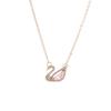Cigno di cristallo Ciondolo charm amante moda Set di gioielli regalo di compleanno presente Collana Orecchino charm di qualità ragazza appuntamento
