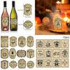 Halloween Vintage Wine Bottle Labels With Removable Stickers For Party Decor And Event Setup