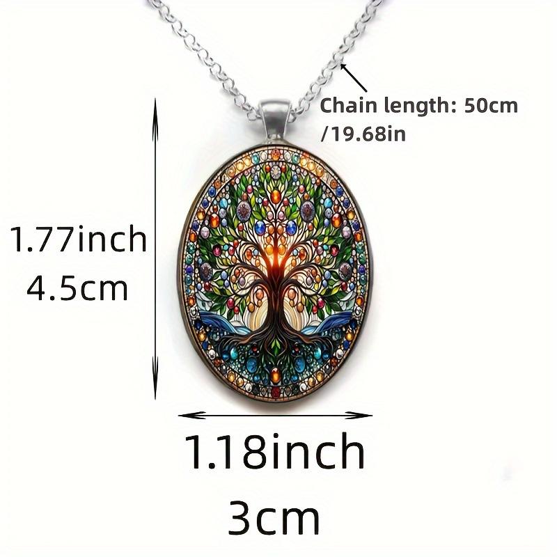 Pendant Tree of Life Oval, Elegant Vintage Romantic Jewelry Necklace