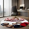 Maneskin Printed Round Rug Carpet Chair Rug Area Rug Entryway Doormats,for Office Chair Living Room Bedroom Kitchen Room.