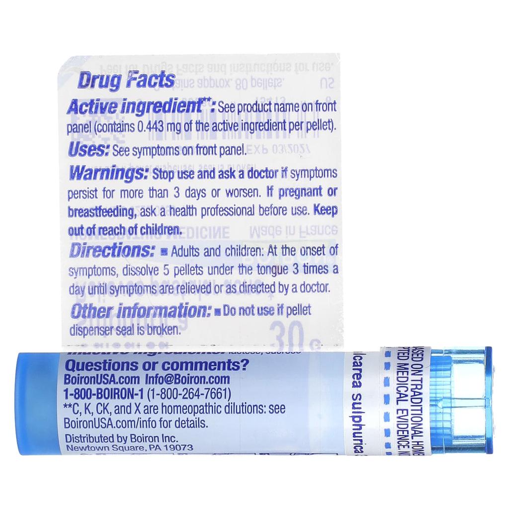 Calcarea Sulfate, 30C, Acne Relief, Approximately 80 Pellets