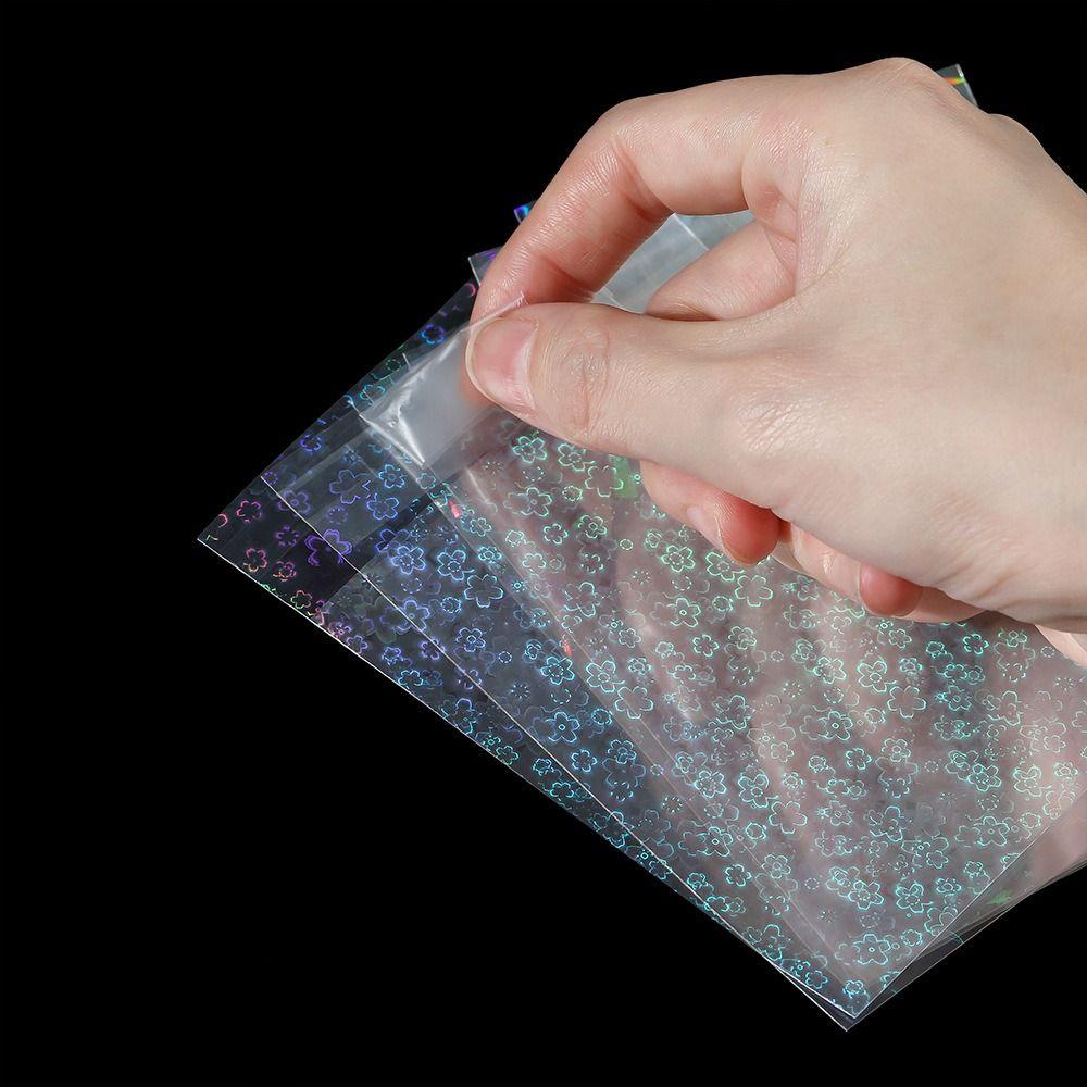 50 Stück Transparente Holografische Kartenhüllen Wasserdichter Sammelkarten-Schutz Sammler