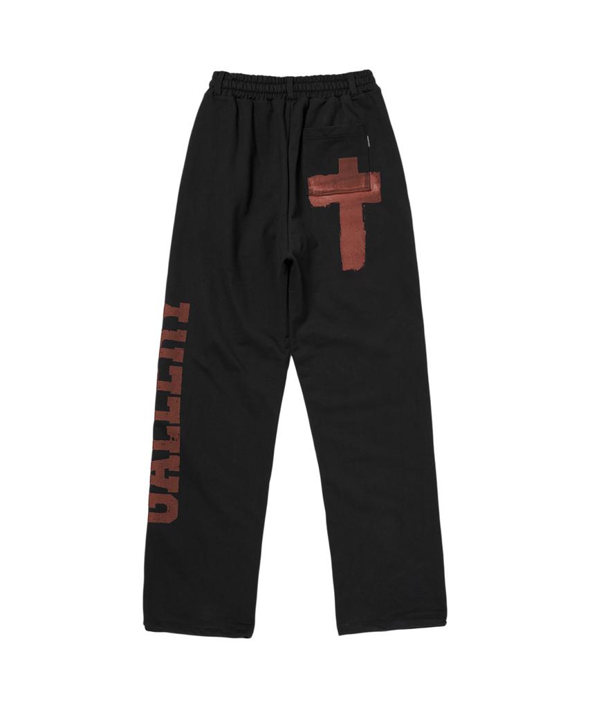 Garter Gallery Side Logo Cross Sweat Pants_Black