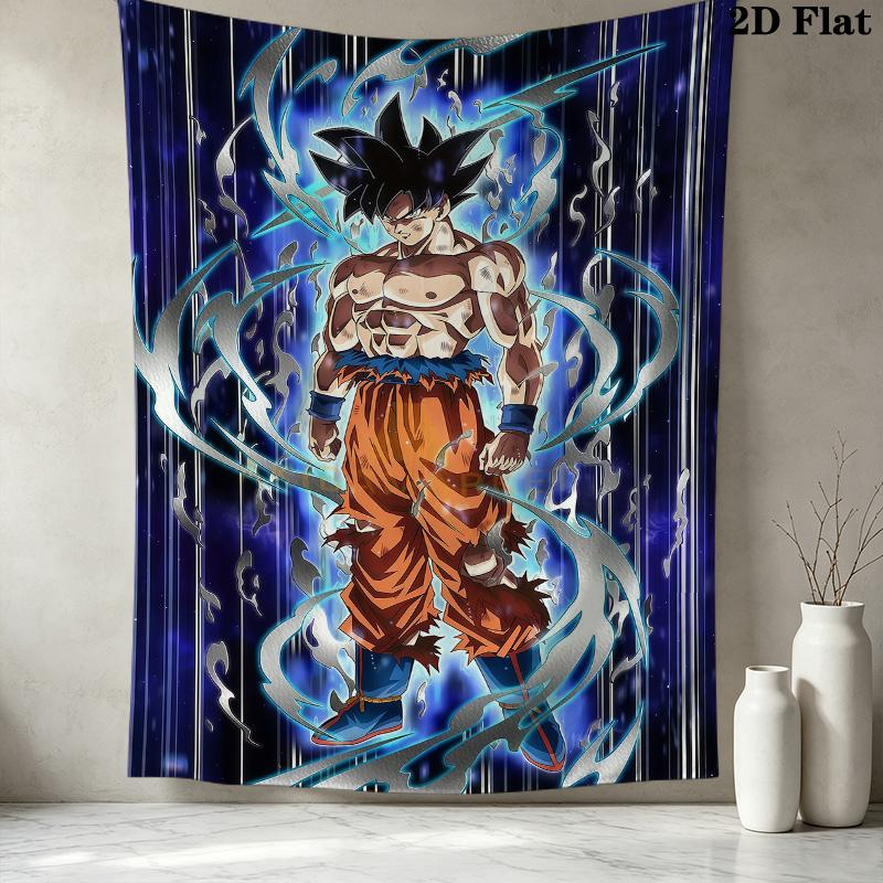 Son Goku Wall Tapestry Aesthetic Wall Hanging Printed Fabric Blanket Decorative Tapestries For Bedroom Living Room Home Decor