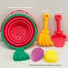 Faltbares Eimer-Strandspielzeug-Set, kreative Sandwerkzeuge und Fruchtformen - perfekt zum Spielen und Reisen