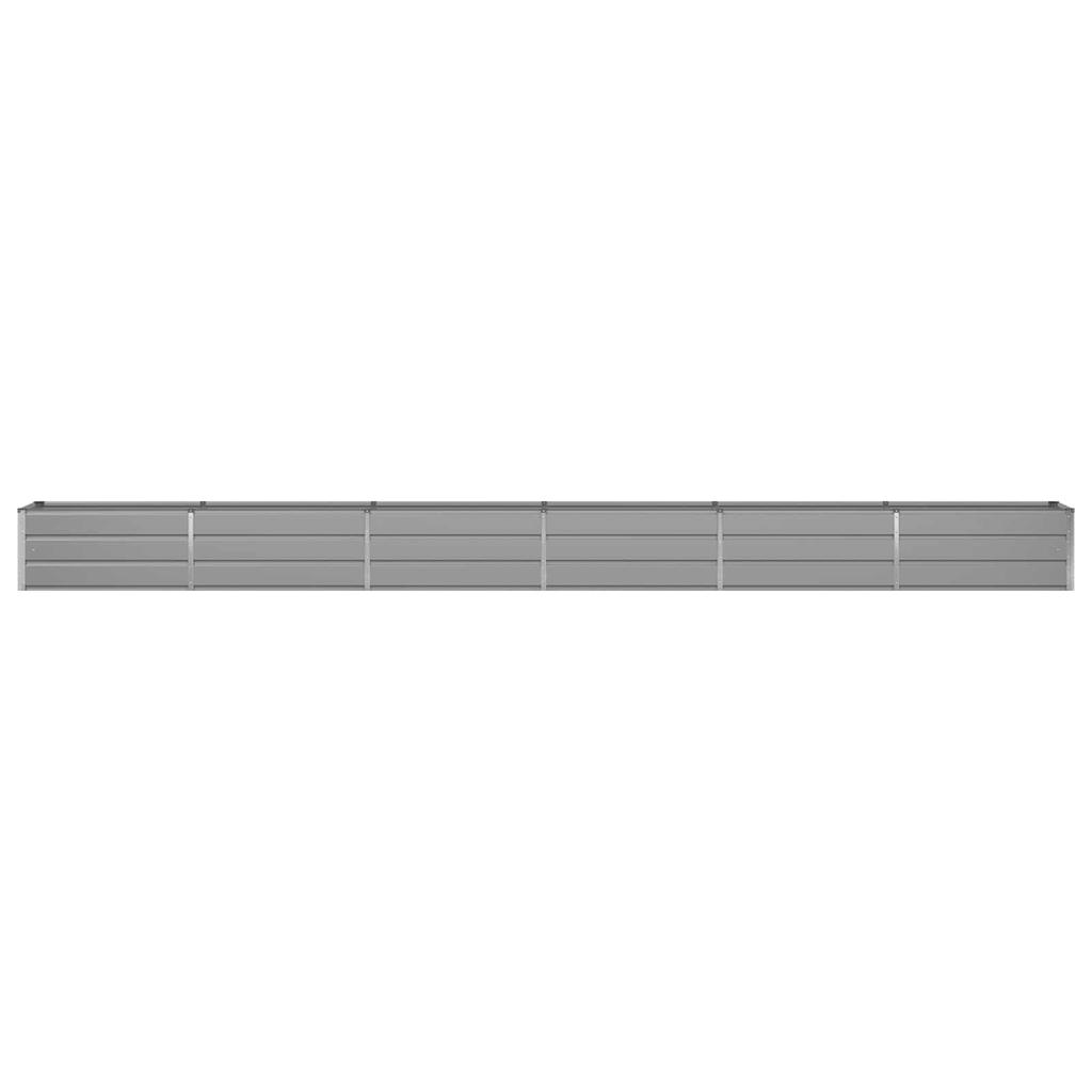 Planting Trough Light Grey 580 X 50 X 45 Cm Galvanized Steel