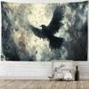 Flying Eagle & Phoenix Starry Sky Tapestry Wall Hanging Cloth Aesthetic Art Decor for Bedroom Living Room Home