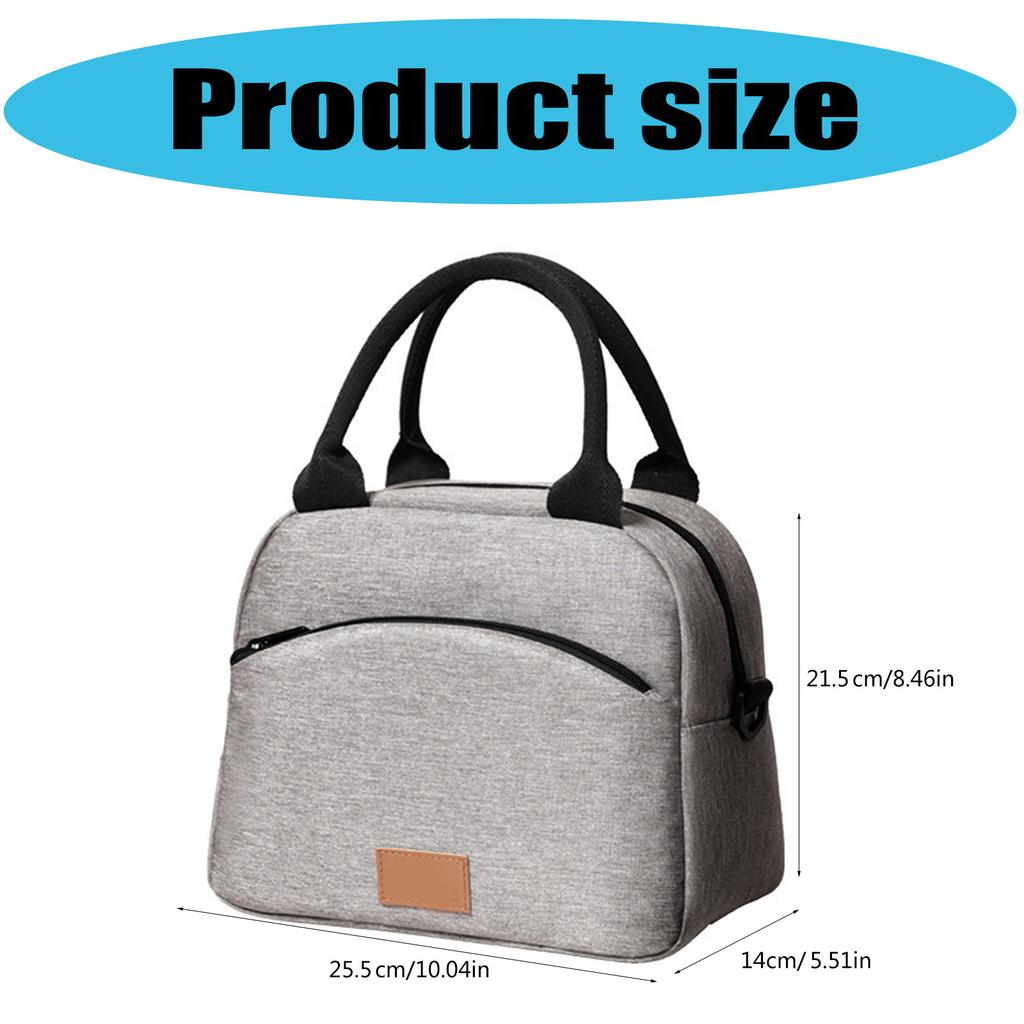 Insulated Lunch Bag Lunch Container for Office and Travel Spacious Half Round Design with Comfortable Carrying