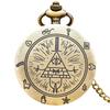 Cartoon Creepy Town Triangle One-Eyed Devil Necklace Quartz Pocket Watch
