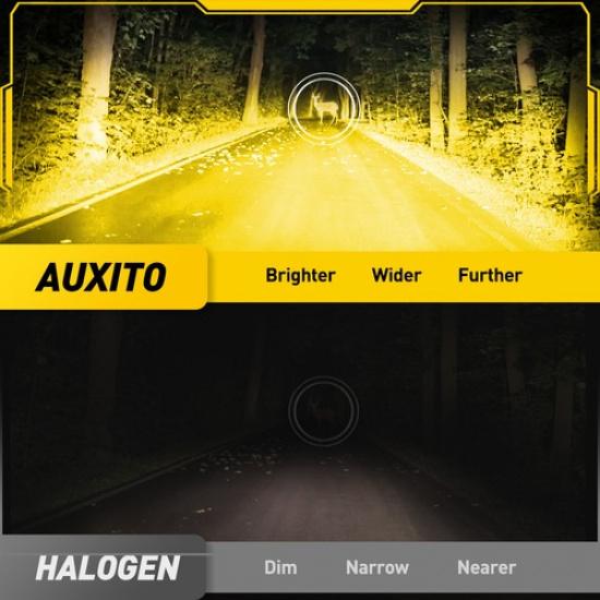2x AUXITO H11 H8 LED Fog Light Bulbs Driving Lamp DRL Yellow 3000K High Power
