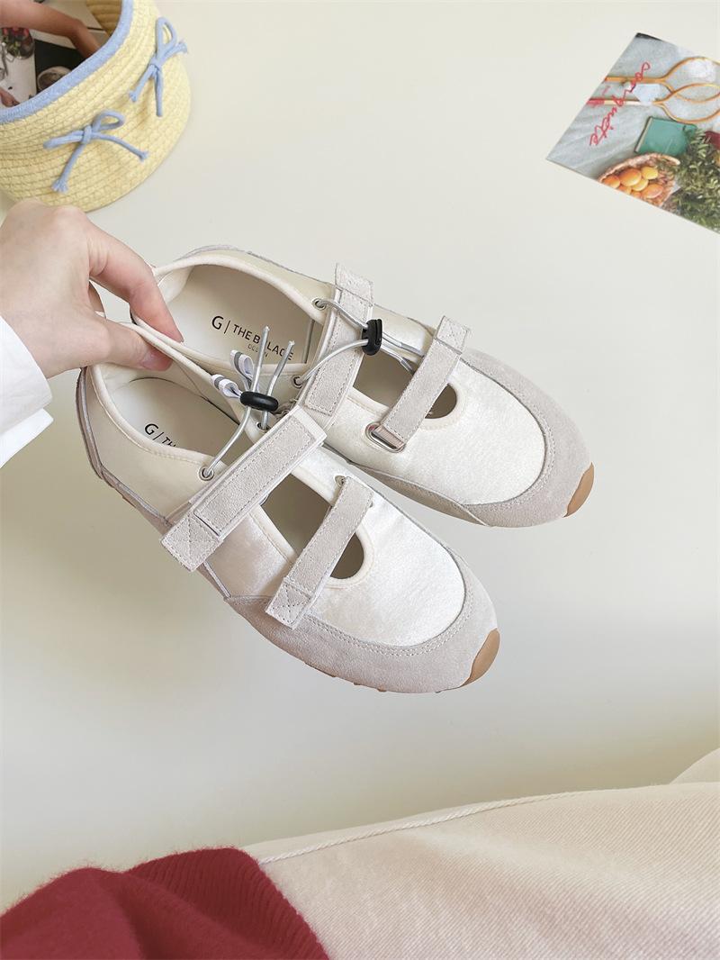 

IPPEUM Women Ballet Sneakers 2025 New Mary Janes Round Toe Shoes Flats 245 бежевый