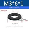 Schwarzer Nylon-Kunststoff Flache Unterlegscheibe Ring M2-M20