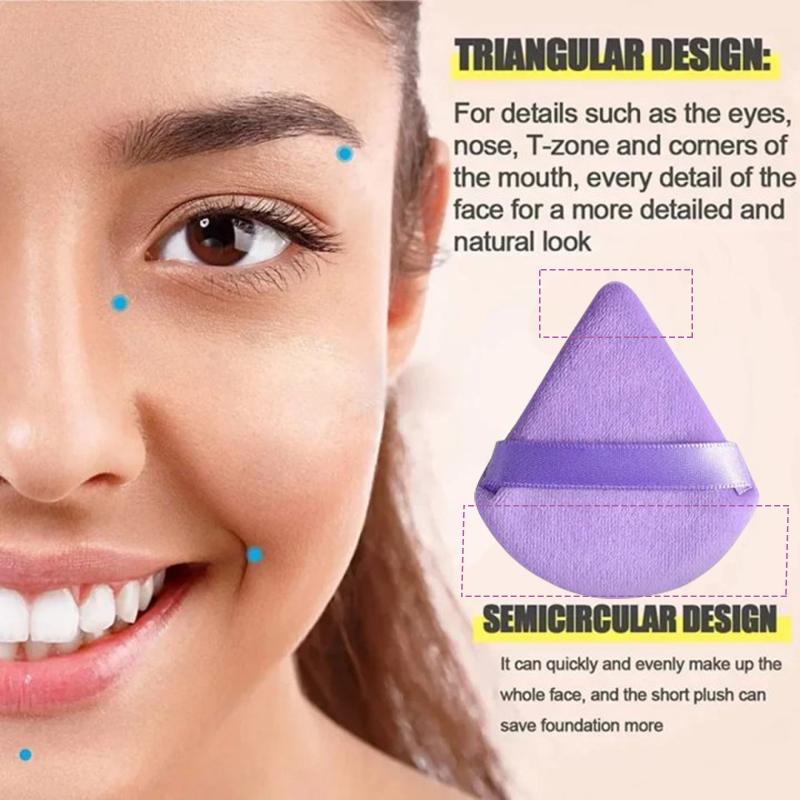 12 Makeup Sponge Makeup Egg Velvet Triangle Powder Puff Face Finger Air Powder Puff Mini Makeup Egg Foundation Liquid  Tool