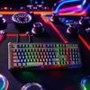 New High Quality Full Size Membrane Gaming Keyboard RGB Backlit USB Wired for Desktop