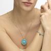 Collier - LUXENTER - Salks - finition or jaune 18 carats - turquoise - amulette protection