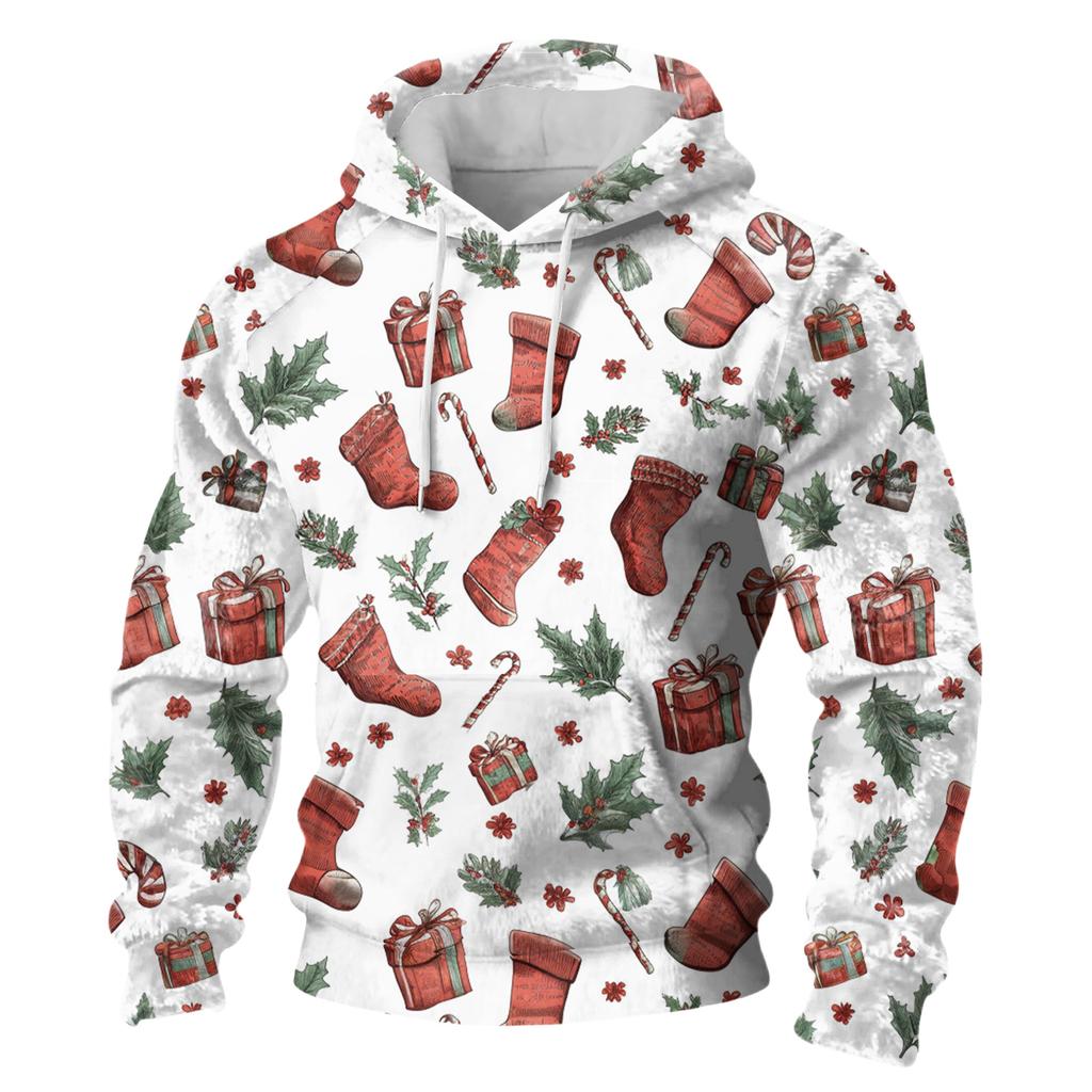 Herr Långärmad Ledig Flanell Huvtröja