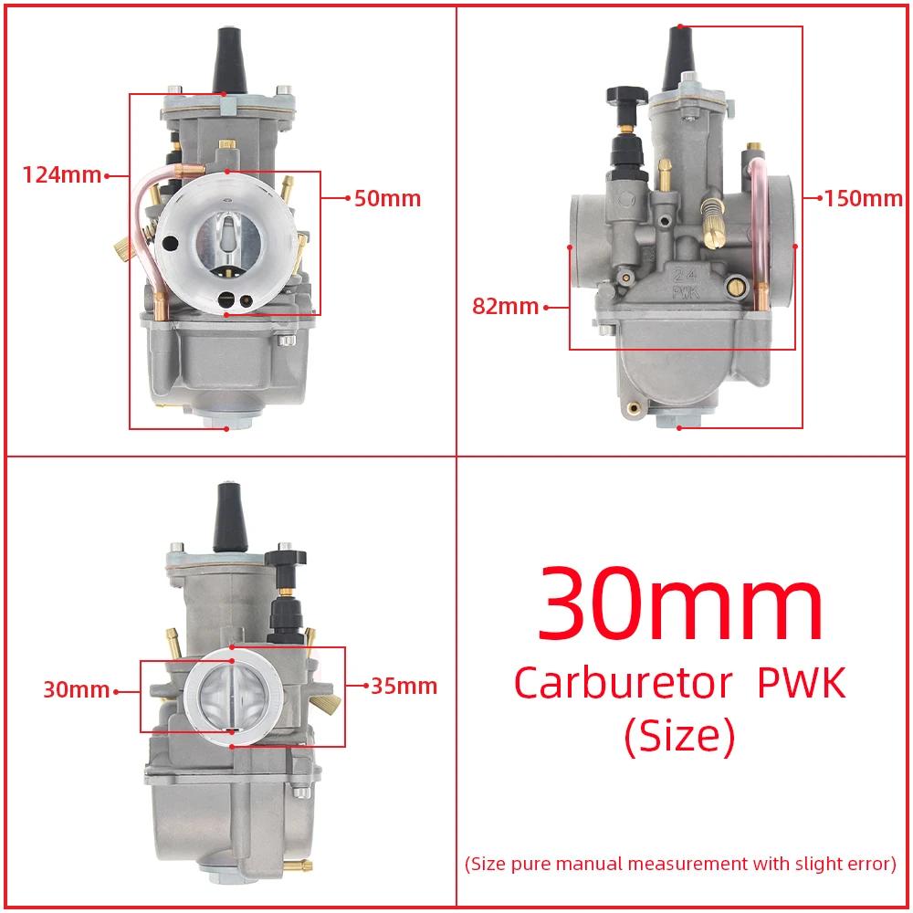 Carburetor Motorcycle Flat Slide PWK KR150 Racing 21mm 24mm 26mm 28mm 30mm 32mm 34mm For Yamaha 100cc 125cc 250cc