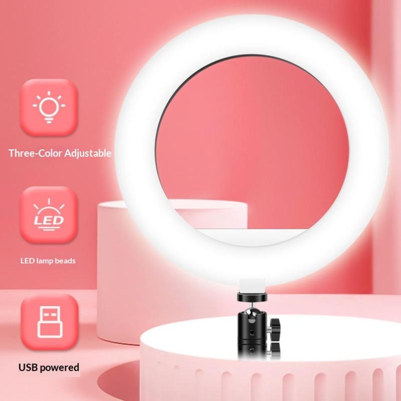 1 Set Dimmable Led Lamp Photography Ringlight 26Cm Led Selfie Ring Light For Phone Video Live Fill Lamp Photo Studio Ring Light
