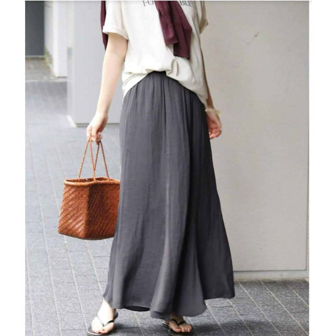 IENA Satin Tumbler Random Flare Skirt
