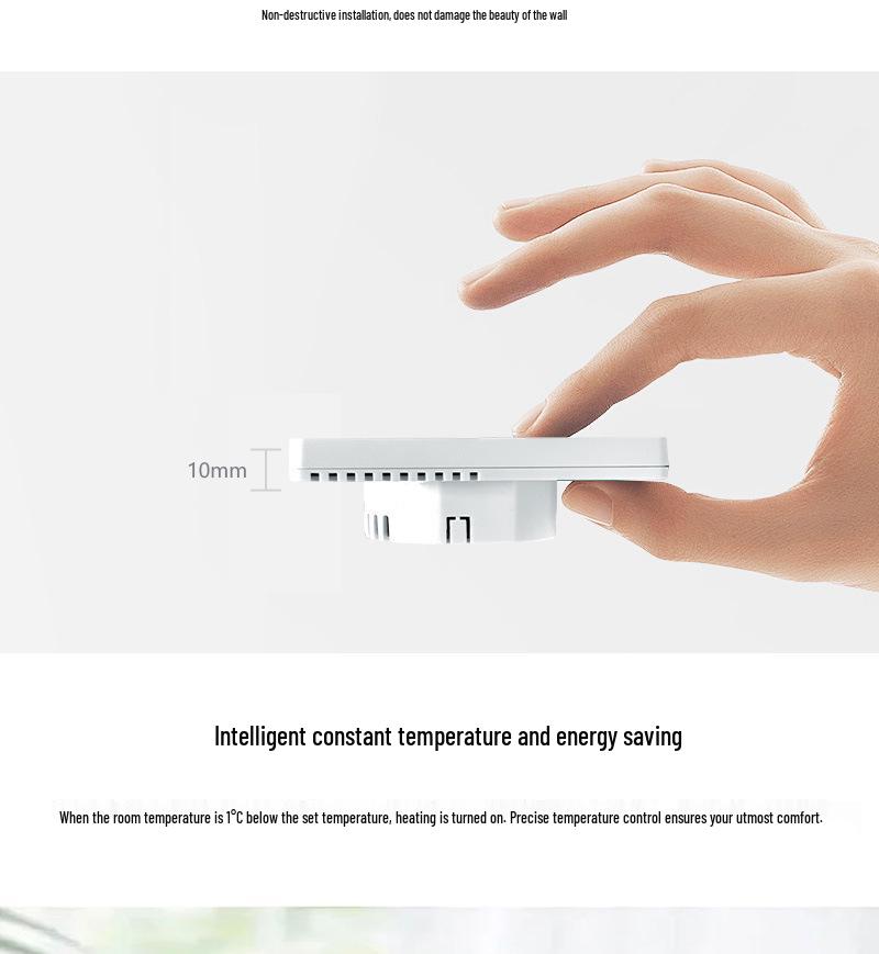 Intelligenter WLAN-Thermostat: Graffiti LED Touch für Elektro-/Fußboden-/Wasserheizung und wandhängende Kessel mit APP- & Sprachsteuerung.