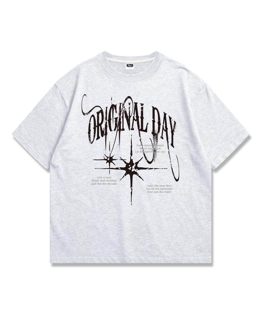ORIGINALDAY Starlight Line Vintage Oversized Short Sleeve T-Shirt 4 Colors