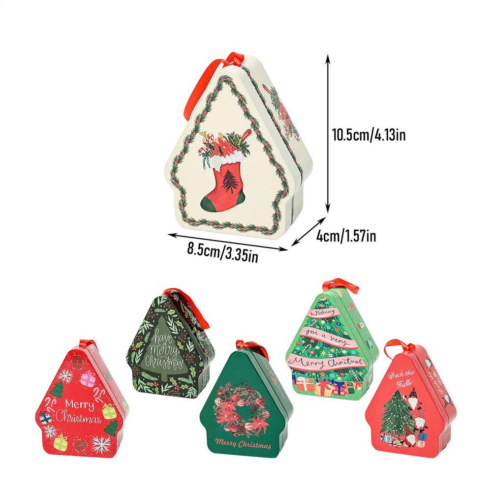 Christmas Tin Box Cute Lidded Food Case Christmas Snack Tin Tinplate Box For Students Children Girls Children Girls Family