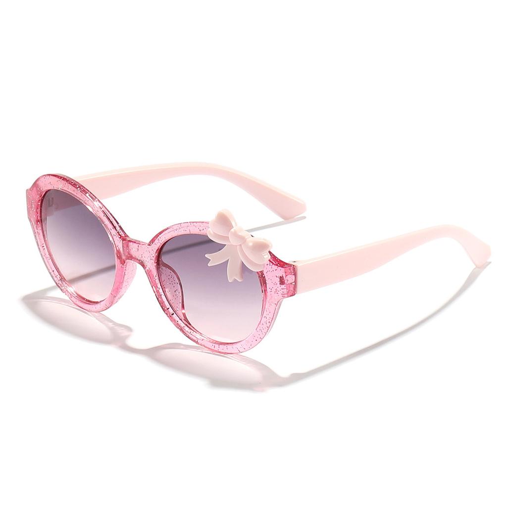 2025 Outdoor Sunglasses Bow Candy Colored Sunglasses Cute Baby Trendy and Fashionable Round Frame