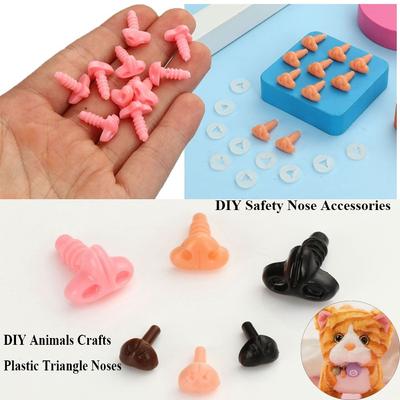 10pcs Plastic DIY Tool Bear Buttons Safety Parts Dolls Accessories Triangle Nose Doll Noses