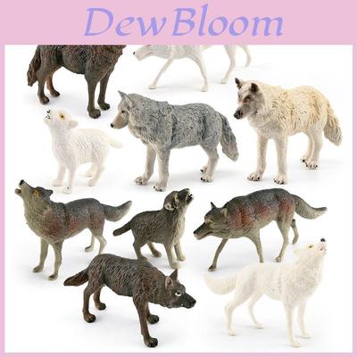 Arctic Wolf Pvc Wildlife Model Set With Realistic Detail For Nature Decor