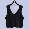 Damen Strickweste Frühling Herbst Ärmellose Strickweste Gestricktes Camisole Outwear