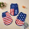 Summer Pet Dog Clothes For Small Medium Dogs Cat Independence Day T-shirt Puppy Vest Costume Chihuahua Yorkie Holiday Outfits