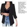 Damen Anzugjacke Revers Langarm Klappentaschen Anzugjacke Einfarbig Vorne Offen Bürodame Business Outwear